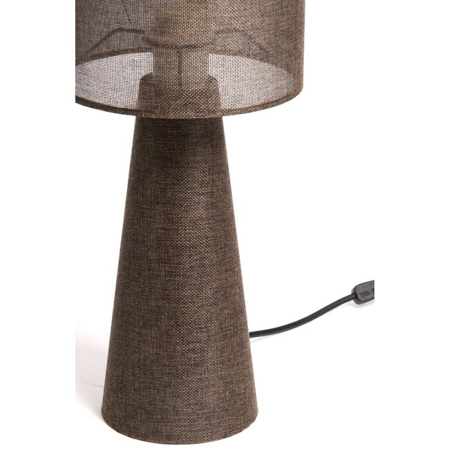Light & Living Tafellamp Ø20x58 cm MICKY linnen bruin