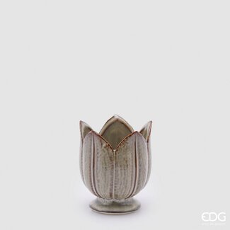 EDG Freaky Tulp Vaas Salie 13x11cm