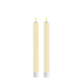 Deluxe Homeart Cream LED Dinner Candle 2 stuks Ø9.2,2 x 24 cm