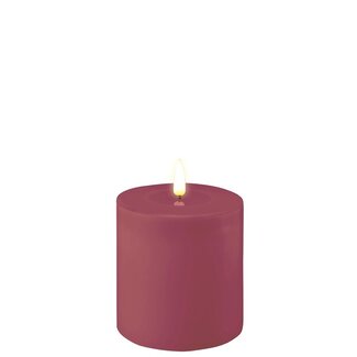 Deluxe Homeart Magenta Real Flame LED Candle Ø10x10cm