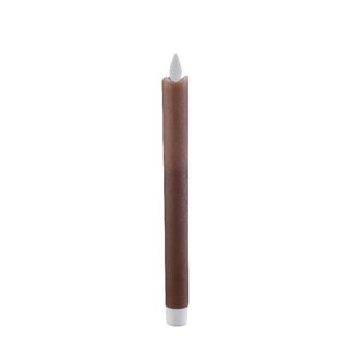 PTMD LED Diner Candle rustic brown moveable flame 2PCS