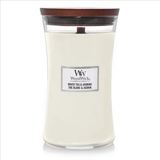 Woodwick White Tea & Jasmine Large Candle WoodWick© 130h.