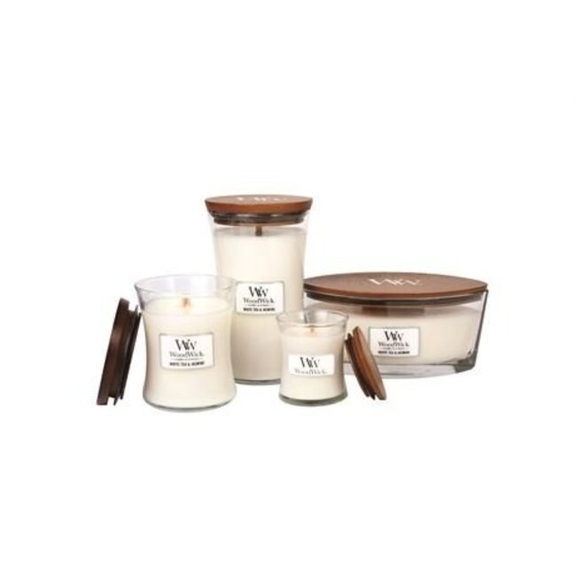 Woodwick White Tea & Jasmine Large Candle WoodWick© 130h.