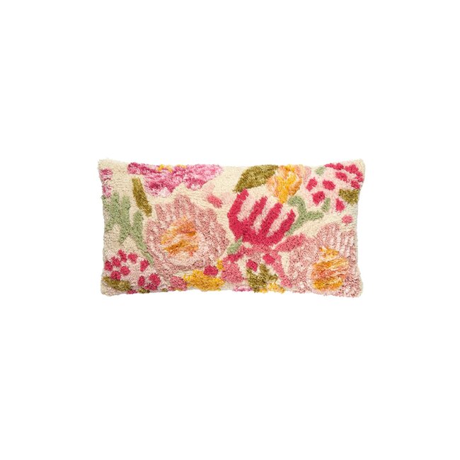 Light & Living Kussen 60x30 cm LEA crème+multi