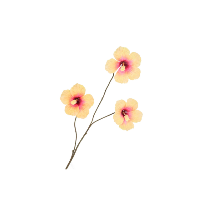 Silk hibiscus peach 85cm