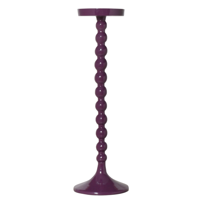 Colmore Candle holder dark purple enamel ALU RAW 14x14x45