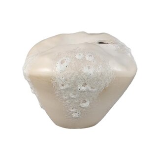 PTMD Dangelo Cream ceramic irregular vase M