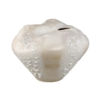 PTMD Dangelo Cream ceramic irregular vase XL