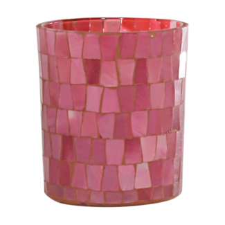 Colmore Votief Roze meerkleurig mozaïekglas 10x10x12
