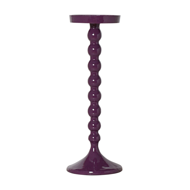 Colmore Candle holder dark purple enamel ALU RAW 13x13x35