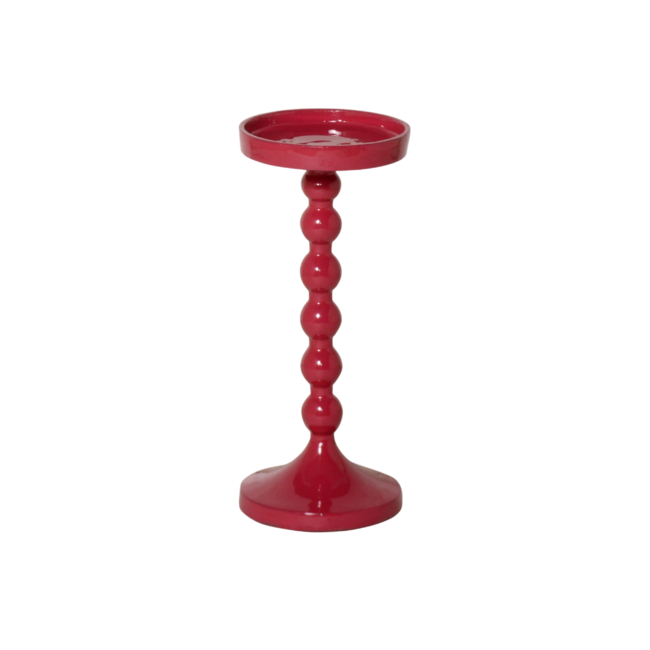 Colmore Candle holder Fuchsia enamel ALU RAW 13x13x27