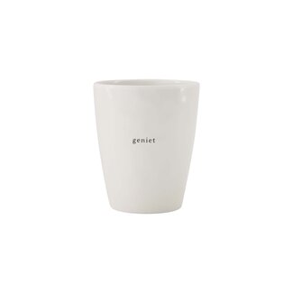 Zusss Drinkbeker melamine geniet wit/oker