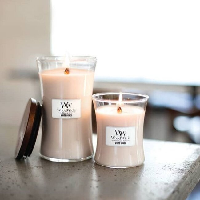 Woodwick White Honey Medium Candle WoodWick© 60h.