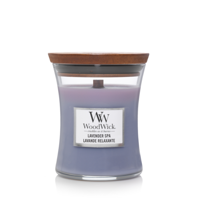 Woodwick Lavender Spa Medium Candle WoodWick© 60h.