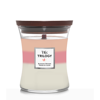 Woodwick Trilogy Blooming Orchard Medium Candle WoodWick© 60h. Woodwick Trilogy Blooming Orchard Medium Candle WoodWick© 60h.