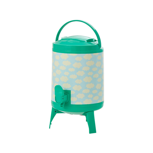 4L Drinks Cooler Tank Blue Cloud Print