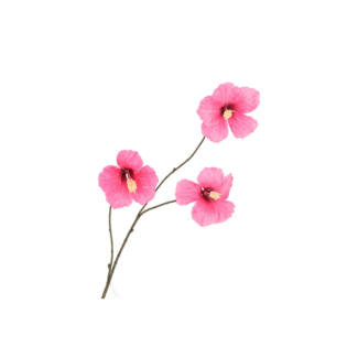 Silk hibiscus dark pink 85cm