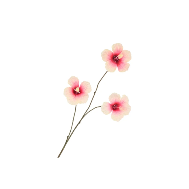Silk hibiscus champagne pink 85cm