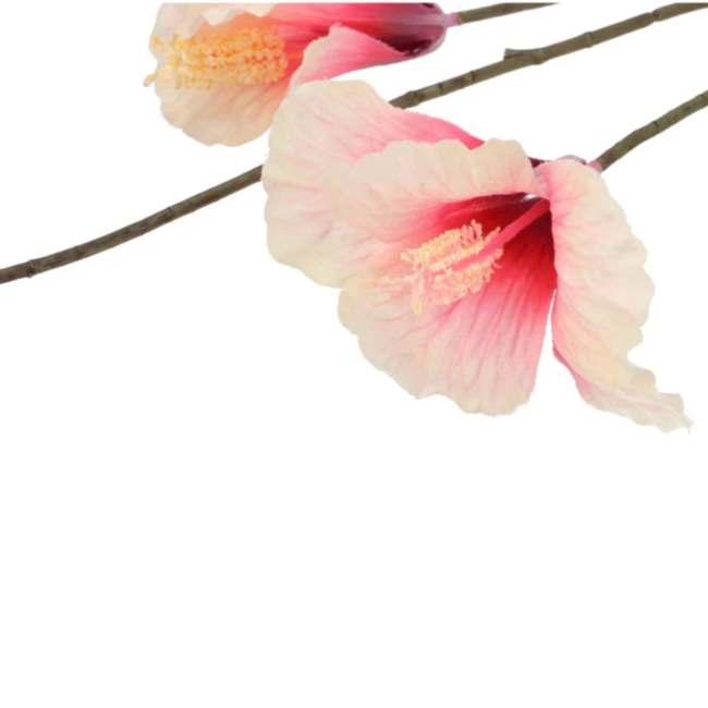 Silk hibiscus champagne pink 85cm