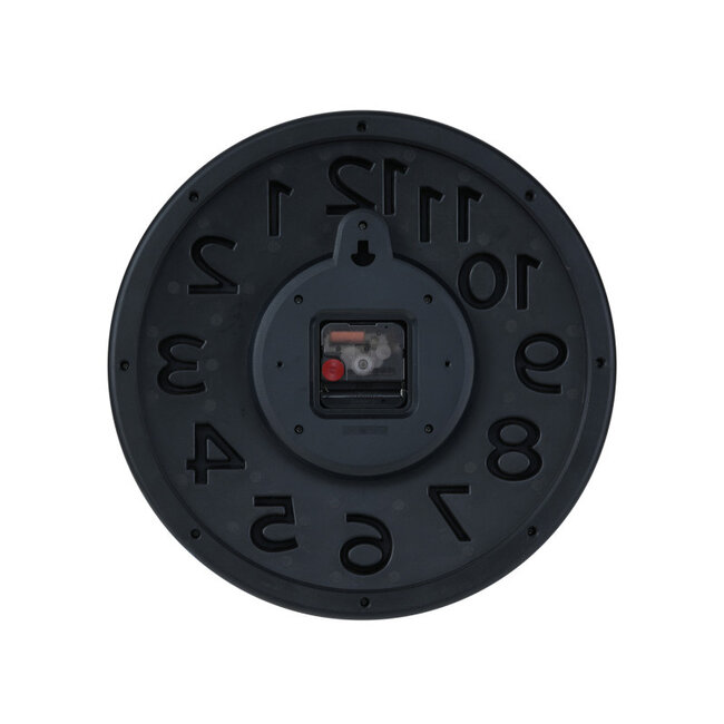 Wall Clock Elevated Classic Numbers Warm Grey