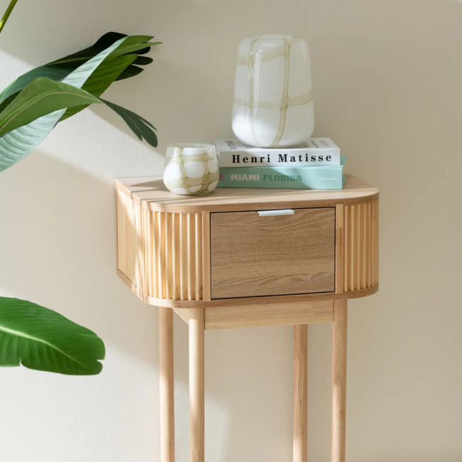 Windlicht Fuzzy Groen/Wit Ø11 cm