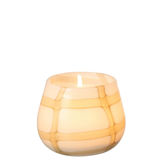 Windlicht Fuzzy Groen/Wit Ø11 cm