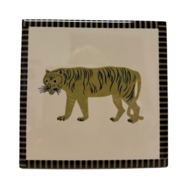 Tegeltje Tijger beige 10x10 cm