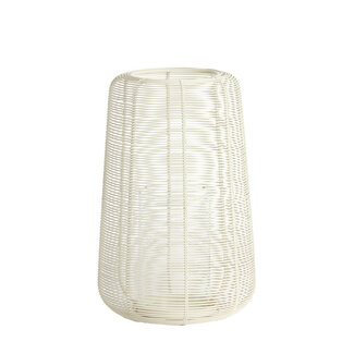 Light & Living Windlicht Ø19,5x30 cm ADETA mat crème + glas