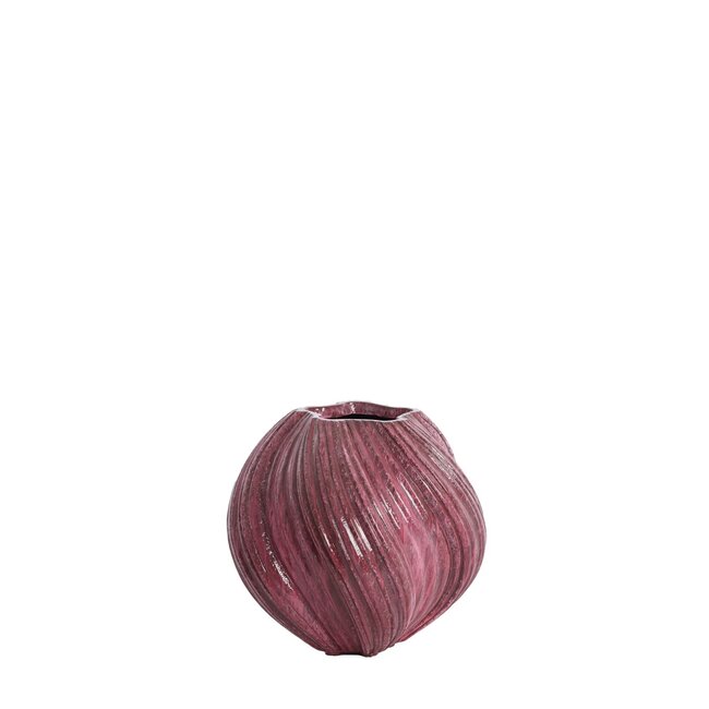 Light & Living Vaas deco Ø34x32 cm YATUNG Shiny Eggplant