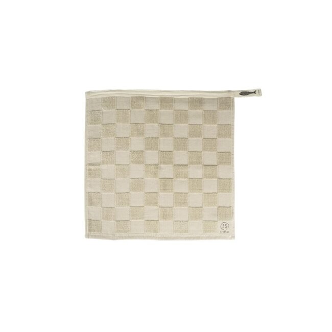 Zusss handdoek geblokt krijt