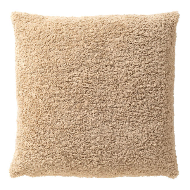 Kussen CARA 45x45 cm - teddylook - Whitecap Gray - beige