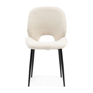 Riviera Maison Mr. Beekman Dining Chair, bouclé, white sand