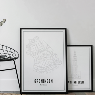 WIJCK. Poster Groningen 40x50cm
