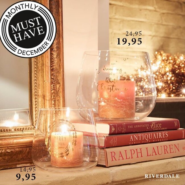 Riverdale Windlicht Christmas 22cm