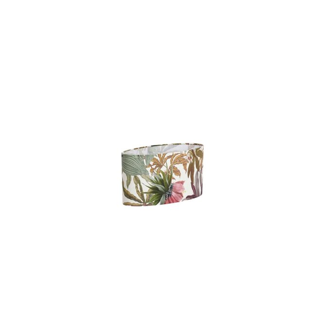 Light & Living Kap ovaal recht smal laag 38-17,5-19 cm ISADORE wit