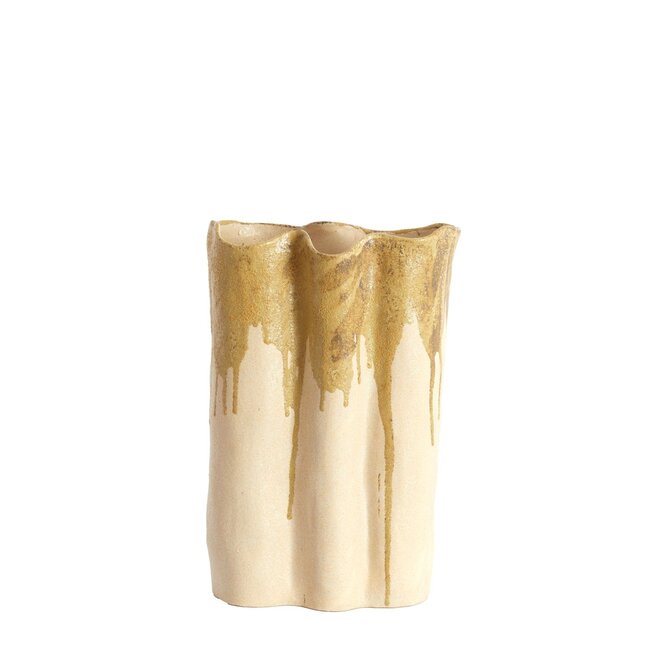 Light & Living Vase Deco 26X14X40 cm FLOVILLA keramiek Olijf groen