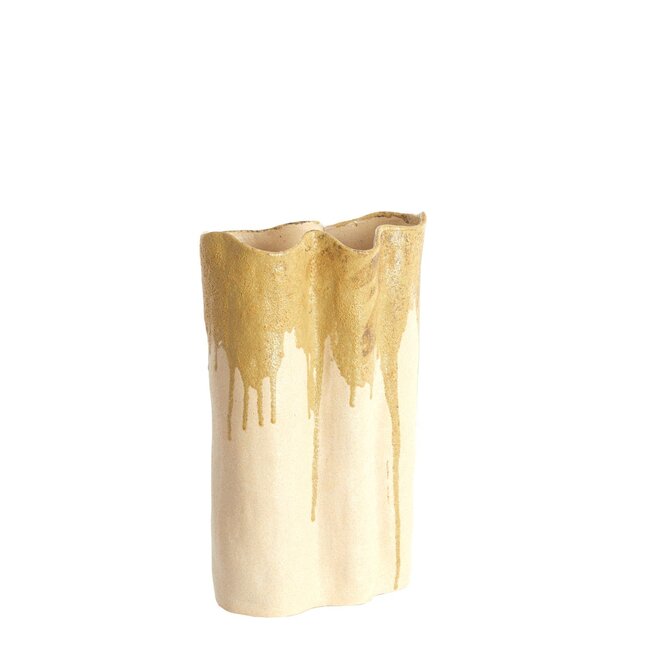 Light & Living Vase Deco 26X14X40 cm FLOVILLA keramiek Olijf groen