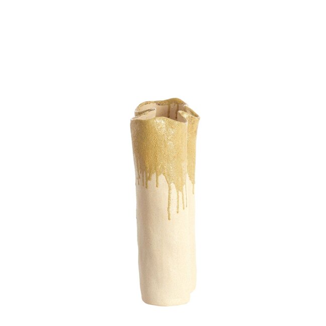 Light & Living Vase Deco 26X14X40 cm FLOVILLA keramiek Olijf groen