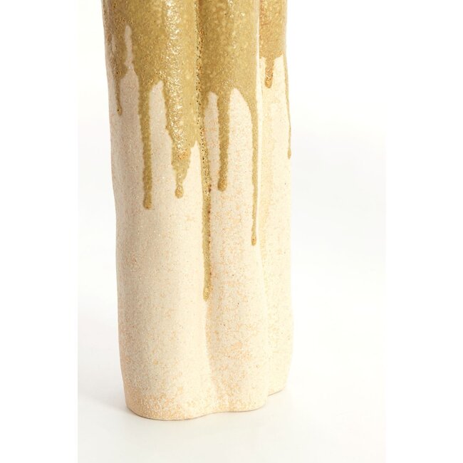 Light & Living Vase Deco 26X14X40 cm FLOVILLA keramiek Olijf groen