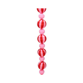 Glanzende Kerstslinger Pink/Red – 180 cm