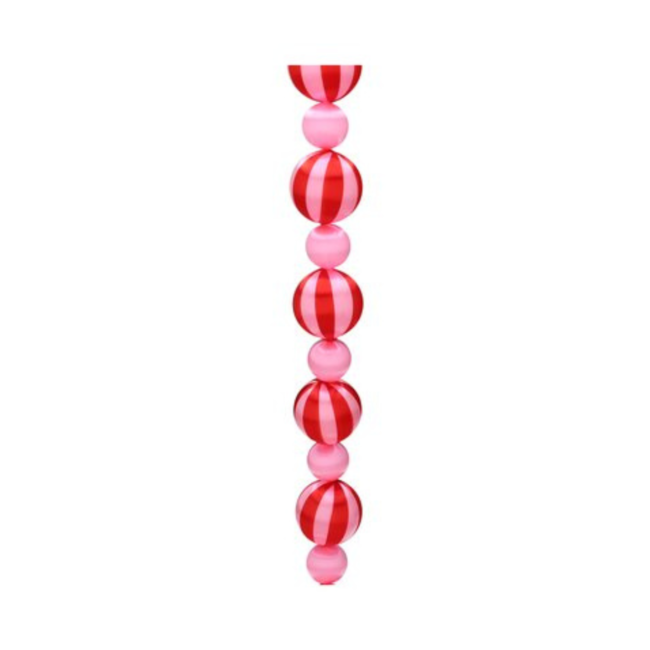 Glanzende Kerstslinger Pink/Red – 180 cm