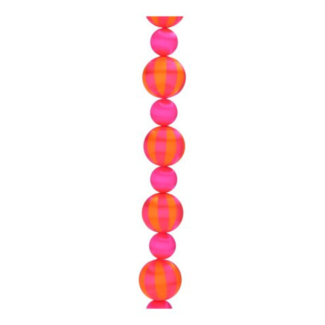 Glanzende Kerstslinger Pink/Orange – 180 cm