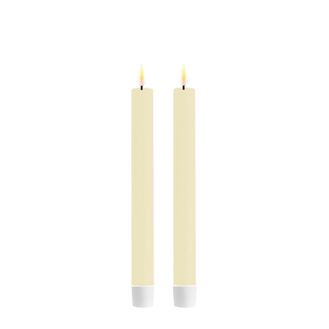 Deluxe Homeart Cream LED Dinner Candle 2 stuks Ø9.2,2 x 24 cm