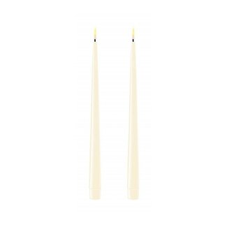Deluxe Homeart Cream LED Shiny Dinner Candle Ø2,2x28 cm 2 pcs. Deluxe Homeart Cream LED Shiny Dinner Candle Ø2,2x28 cm 2 pcs.
