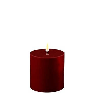 Deluxe Homeart Bourgogne Red Real Flame LED Candle Ø10x10cm