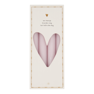 Zusss Set van 4 rustieke kaarsen 20cm zand