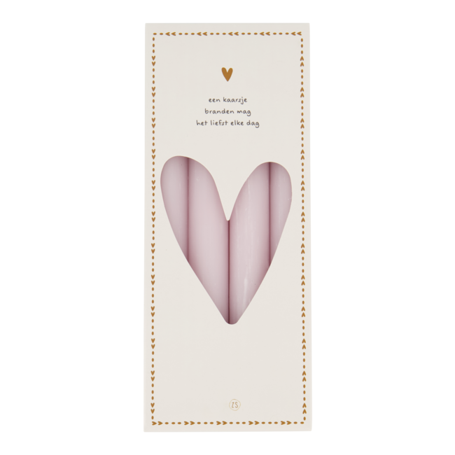 Zusss Set van 4 rustieke kaarsen 20cm zand