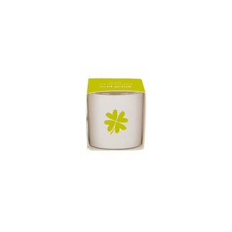 Zusss Geurkaarsje in wikkel klavertje wit/groen