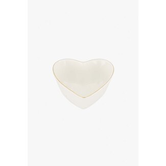 Zusss Dipschaaltje goud hartje wit/goud