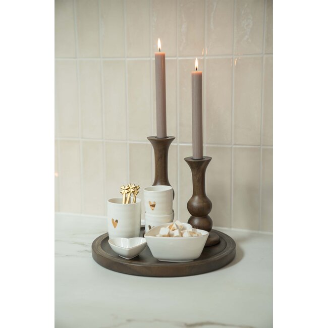 Zusss Dipschaaltje goud hartje wit/goud